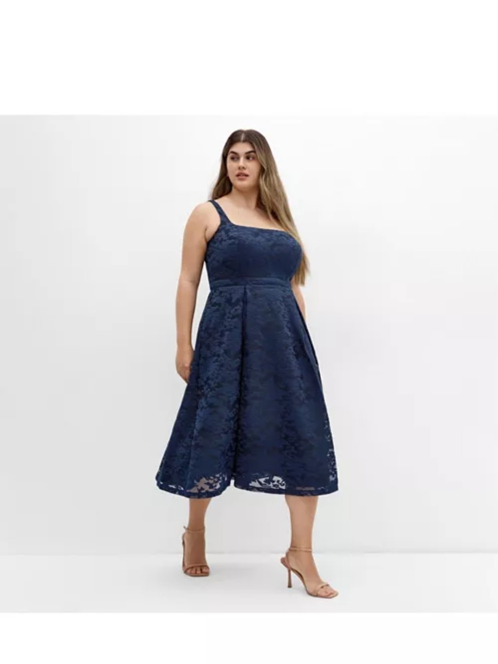NEW City Chic Navy Lace Midi Dress 18